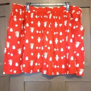 Modcloth Red Kids Shorts with Playful Print